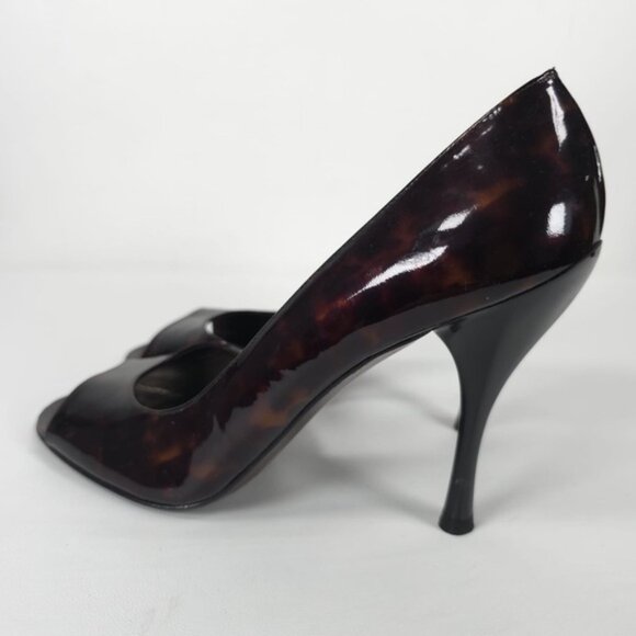 NWOB STUART WEITZMAN Made in Spain 🇪🇸 LEATHER TORTOISE Heels EW39209 Sz 9.5 M - Picture 2 of 16